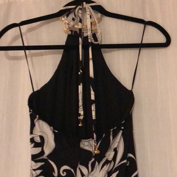 NWT Trina Turk Floral Black and White Maxi Dress - Picture 7 of 8